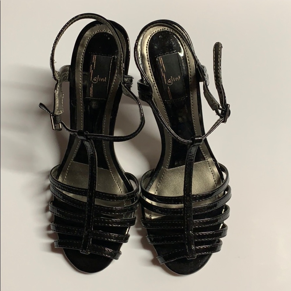 Glint Natalie black patent leather sandals 6